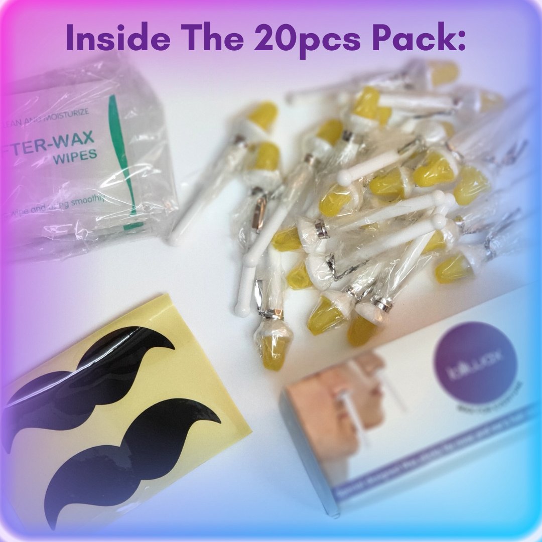 LOLLIWAX nose and ear hair wax sticks 20pcs pack | Lolliwax